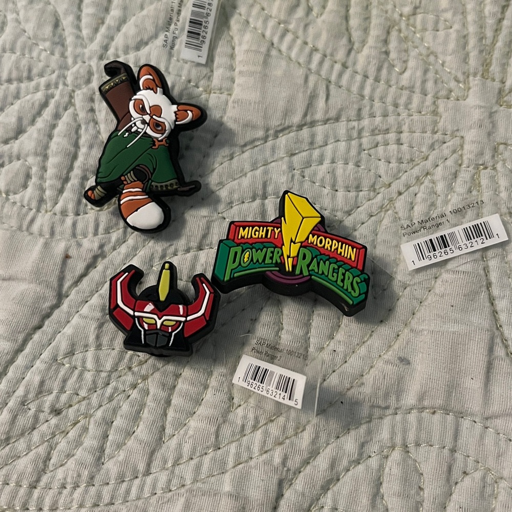 Mighty Morphin Power Rangers & Kung Fu Panda Master Shifu Jibbitz Crocs